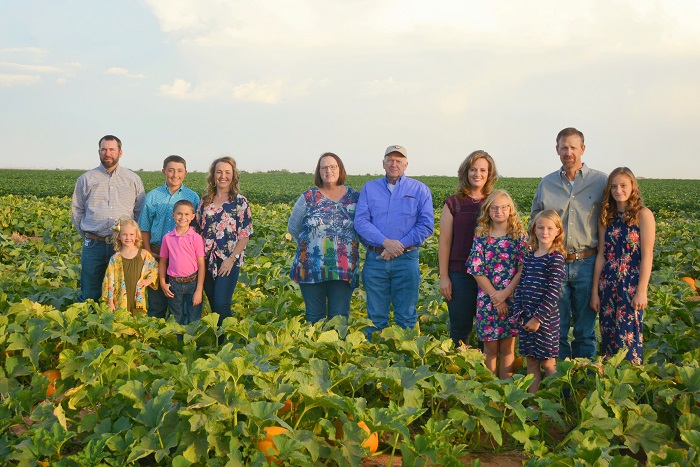 Pumpkin Pyle family farm scene